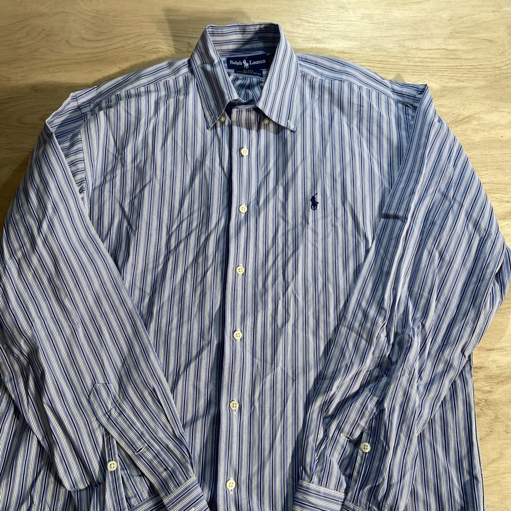 Ralph‎ Lauren Shirt Mens Large Blue Blake Long Sleeve Button Down Casual